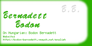 bernadett bodon business card